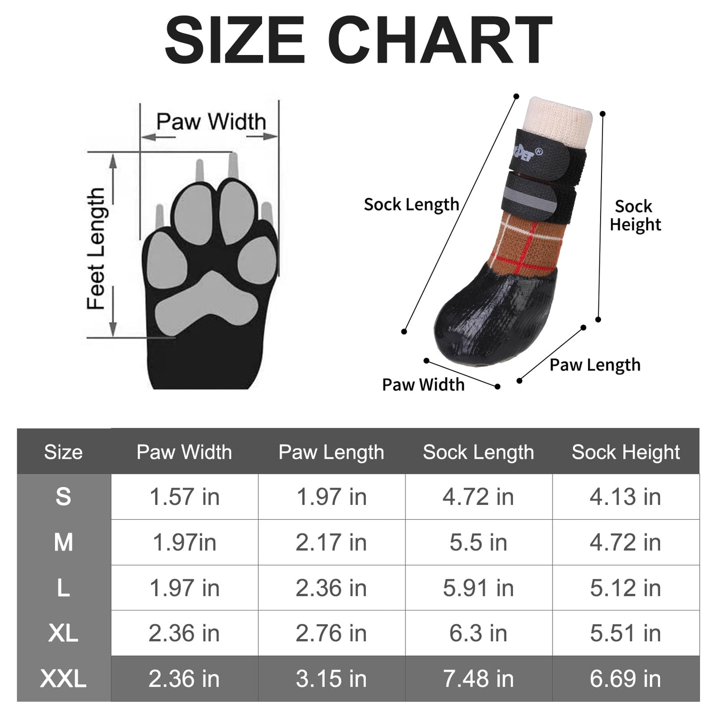 BINGPET Anti-Slip Dog Socks for Hardwood Floors, Injury Prevent Licking Dog Booties, Traction Control Paw Protector Dog Shoes for Hot Pavement with Reflective Straps for Small Medium Large Dogs