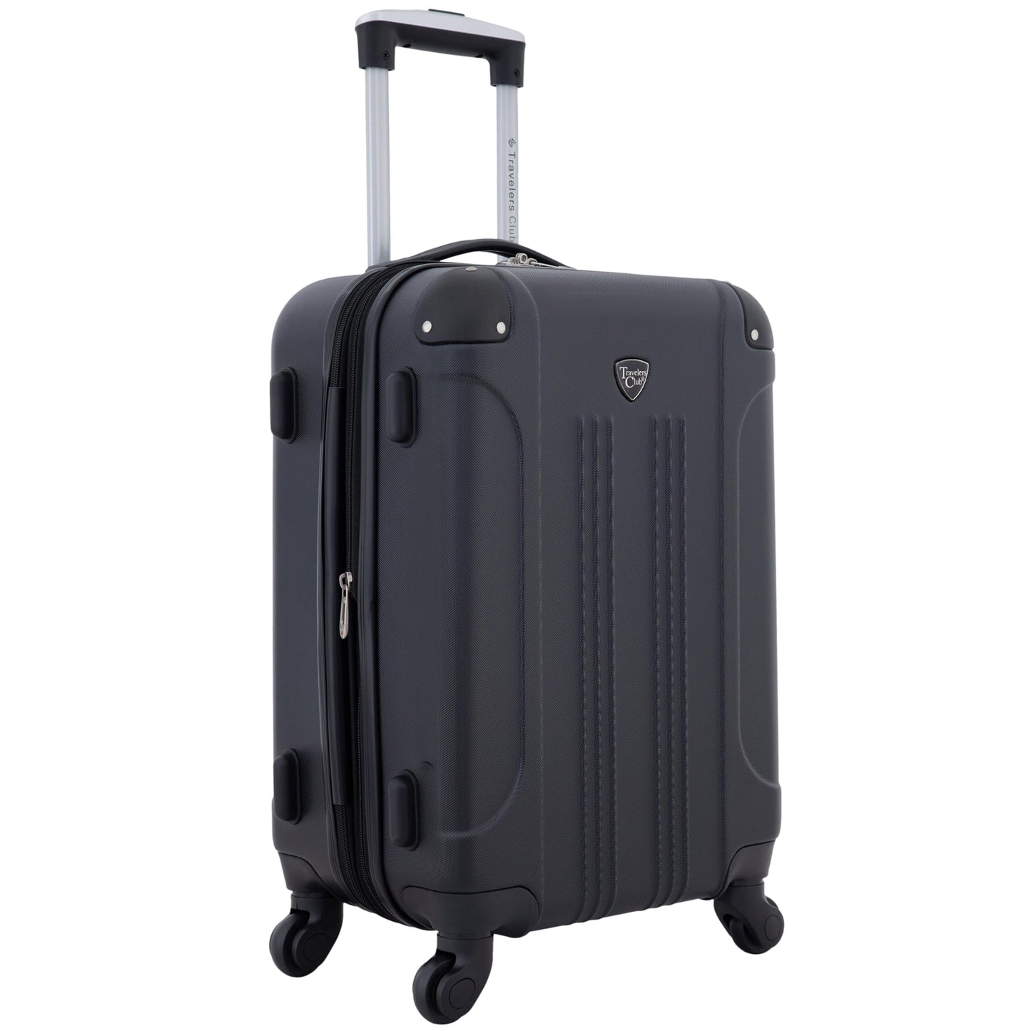 Travelers Club Chicago Hardside Expandable Spinner Luggages, Black, 20" Carry-On