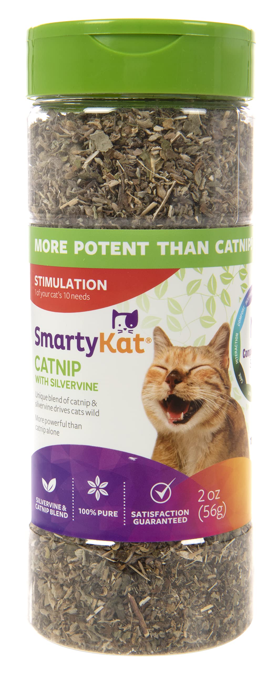 SmartyKat Catnip for Cats & Kittens, Shaker Canister - 2 Ounces