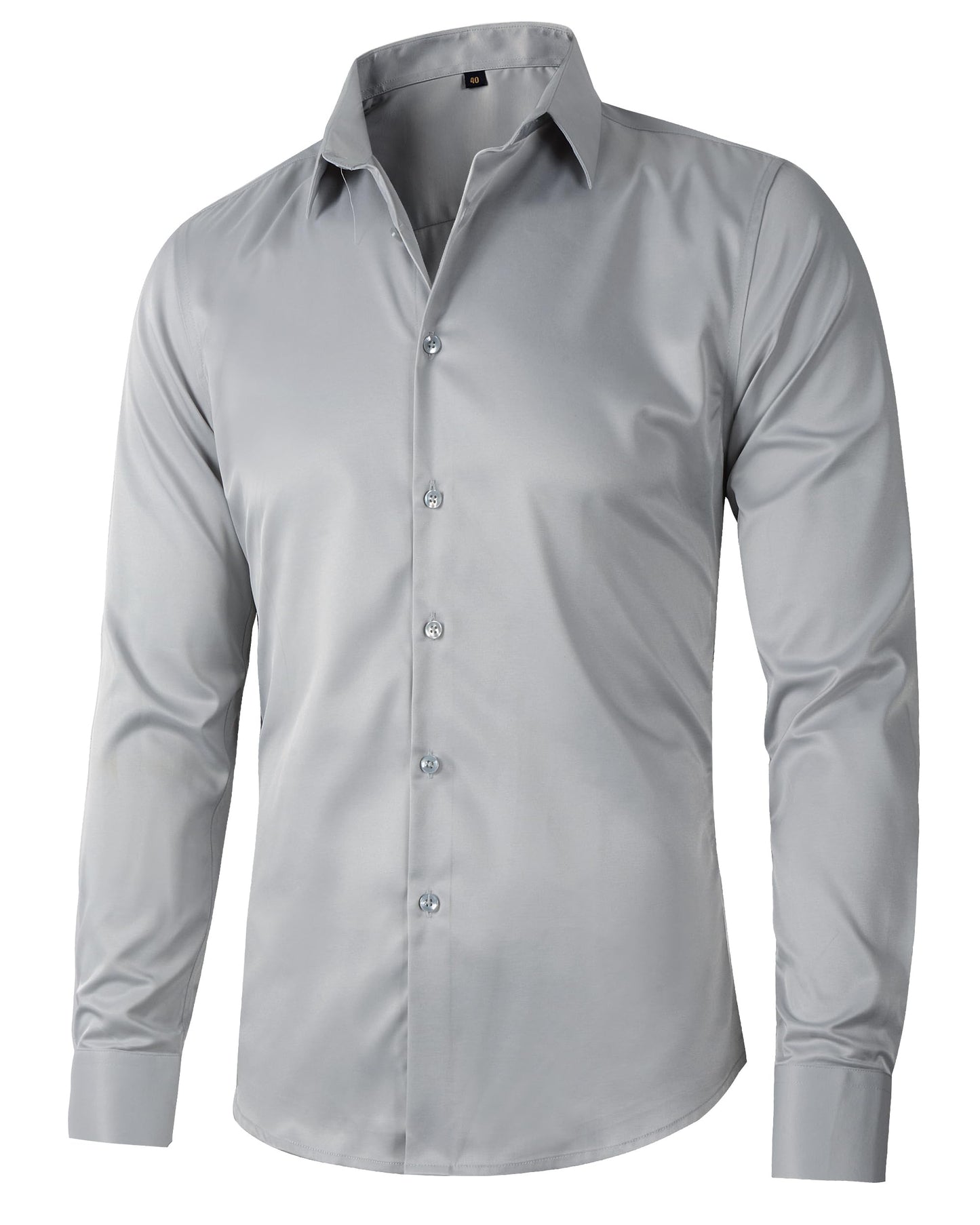 Beninos Mens Long Sleeve Slim Fit Dress Shirts