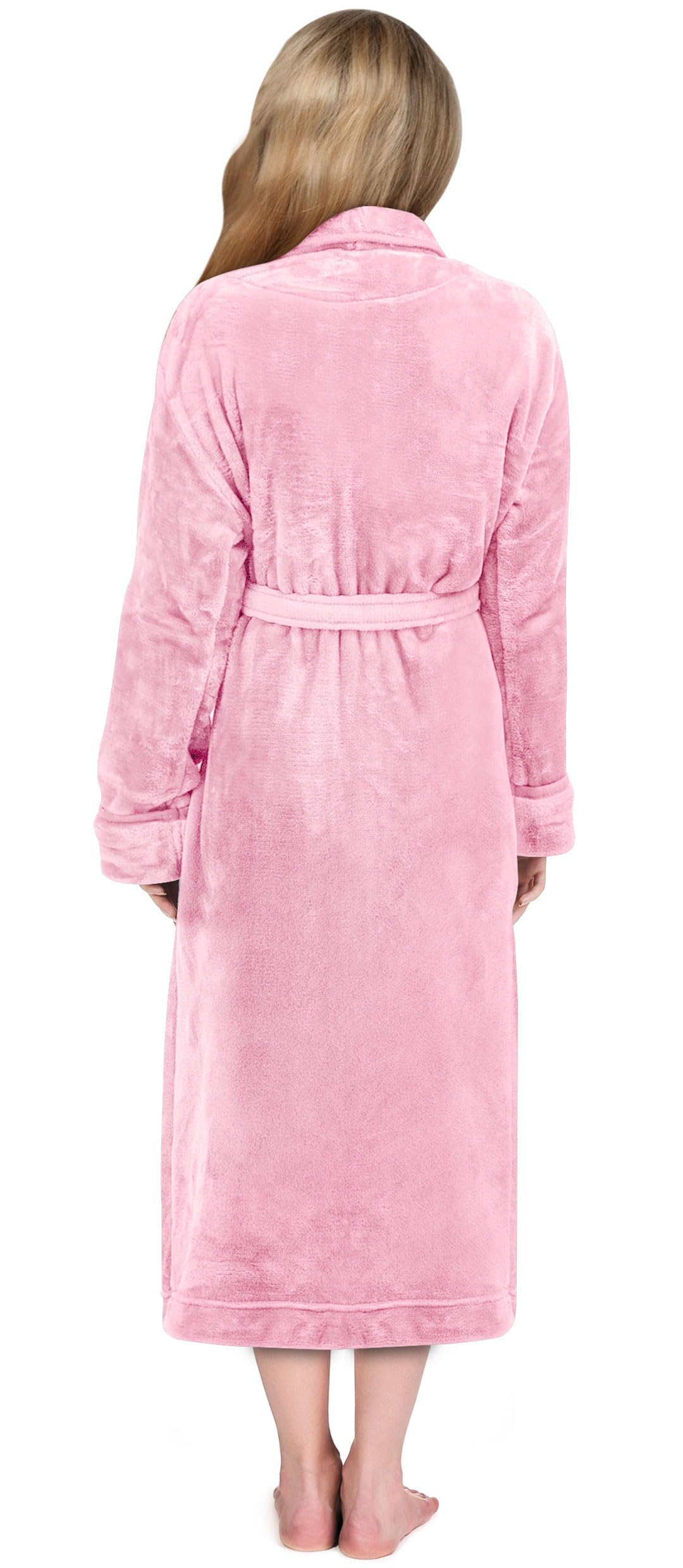 NY Threads Women Fleece Shawl Collar Bathrobe Plush Long Robe