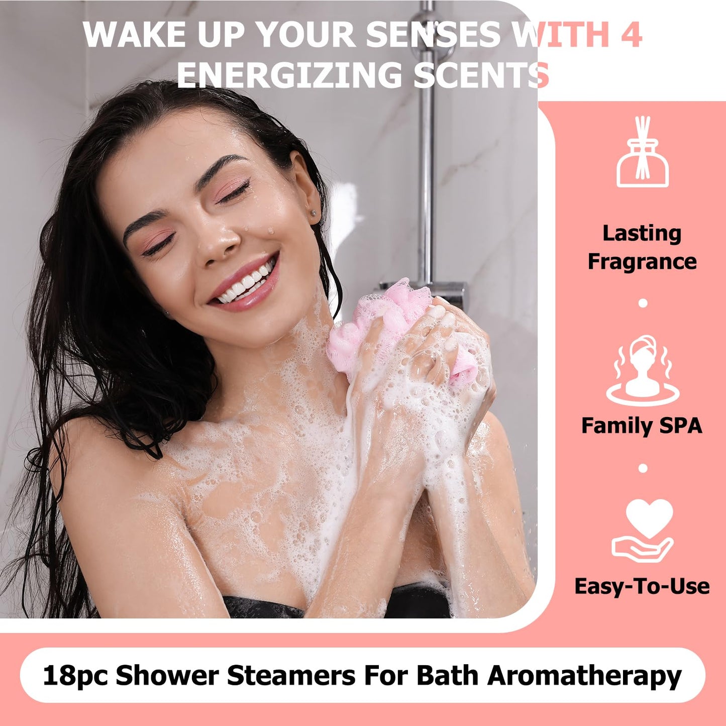 Shower Steamers Aromatherapy Birthday Gifts for Women - SWCANDY 8 Pcs Bath Bombs Gifts for Women, Shower Bombs Self Care Mothers Day Gifts for Mom with Essential Oils, Relaxation Home SPA