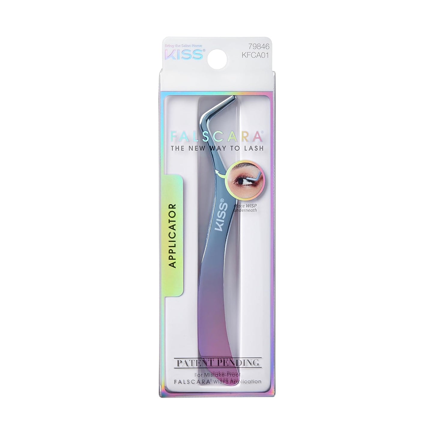 KISS Falscara Applicator, Precision Eyelash Clusters Placement, Mistake-Proof Eyelash Wisps Tweezer, Lash Tool For False Eyelash Extensions Look, Includes 1 Patent Pending Applicator