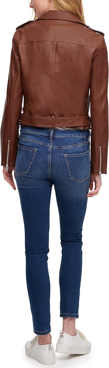 Levi's Women's Belted Faux Leather Moto Jacket (Regular & Plus Size)