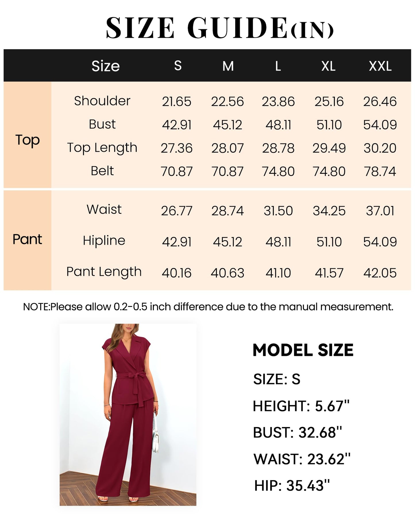 PRETTYGARDEN Women's Summer 2 Piece Outfits 2024 Cap Sleeve V Neck Blazer Vest Wide Leg Pant Sets Office Work Clothes