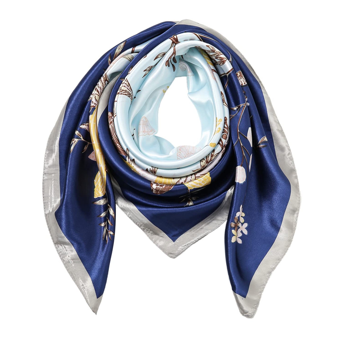 RIIQIICHY Head Scarf for Women Like Silk Satin Scarf for Hair Wrapping at Night Bandana Square Scarf for Sleeping 35 Inch