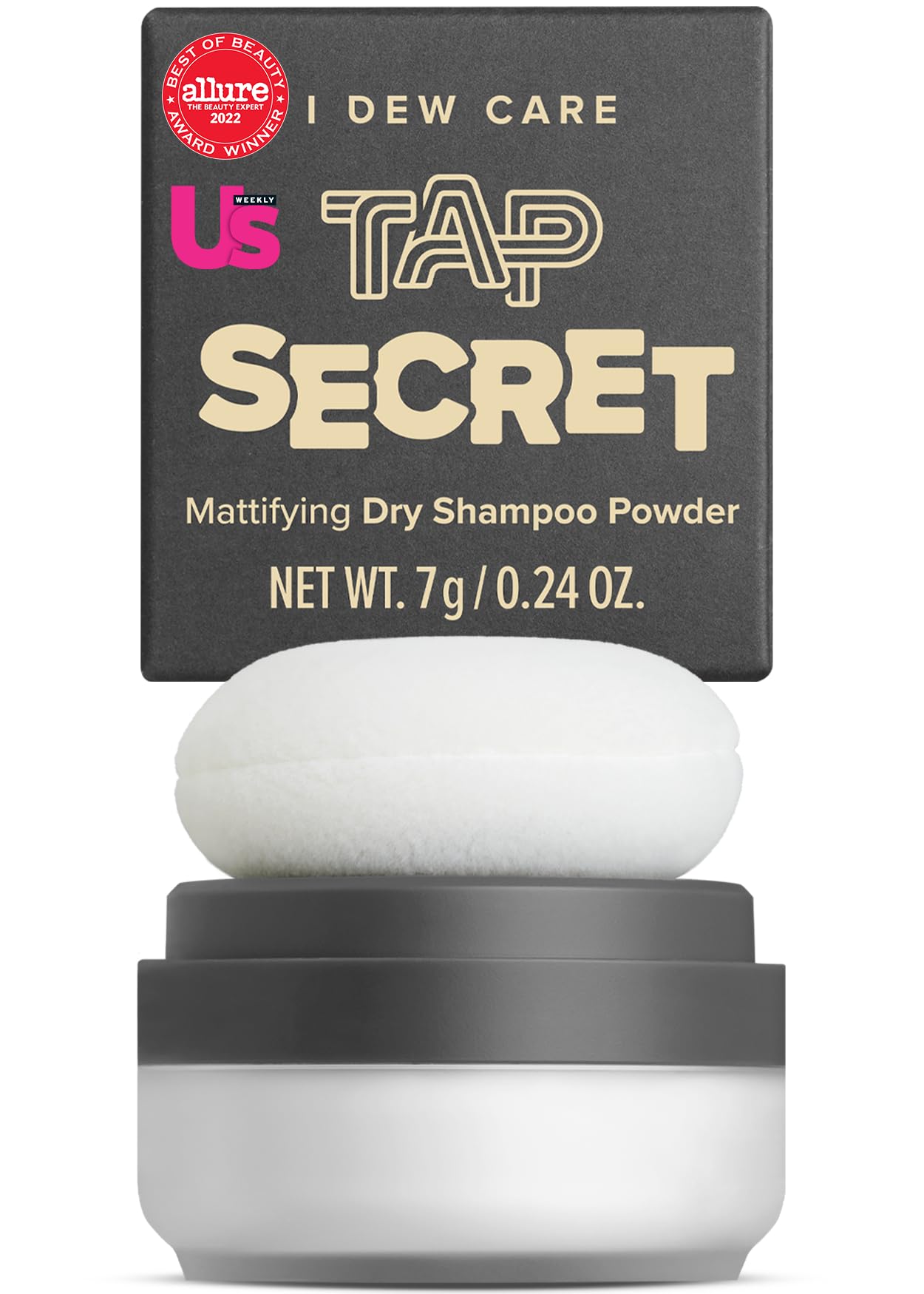 I DEW CARE Dry Shampoo Powder - Tap Secret | With Black Ginseng, Non-aerosol, Benzene-free, Mattifying Root Boost, No White Cast, Travel Size Dry Shampoo for Woman, Hair Care, 0.24 oz.