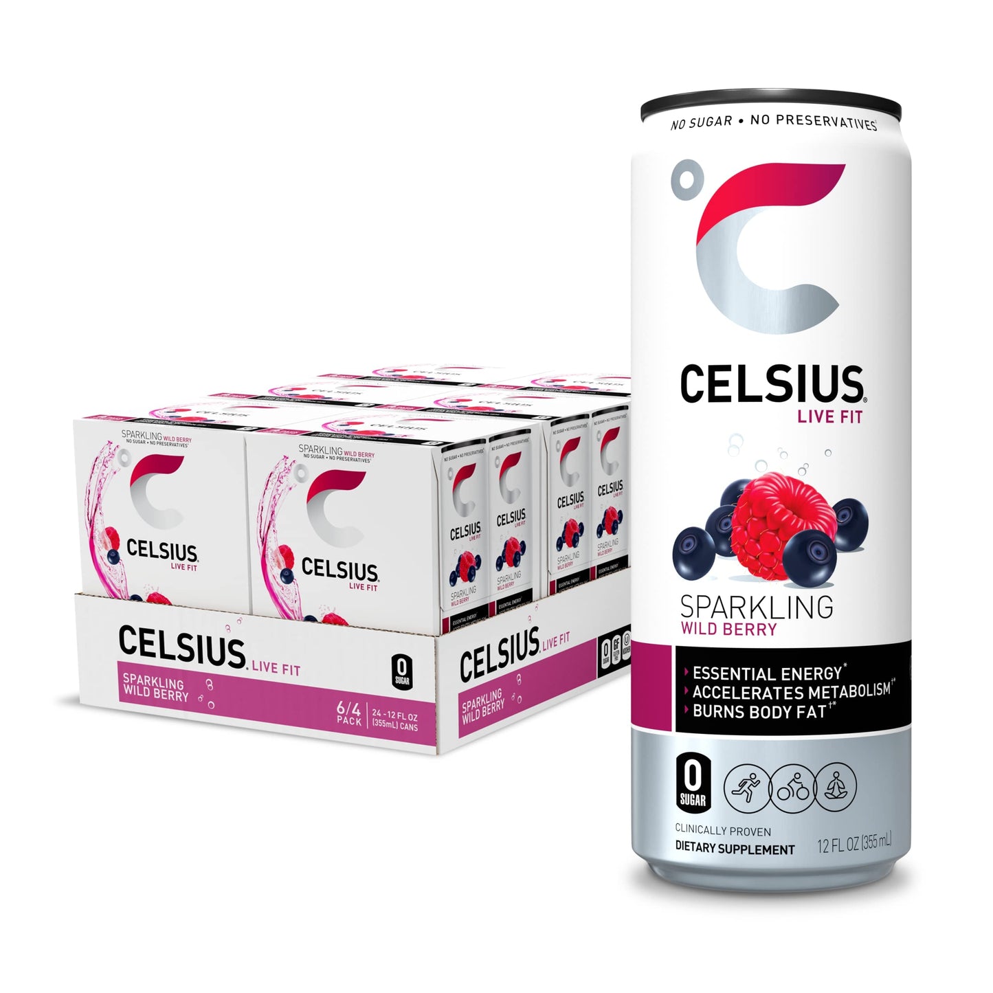 CELSIUS Assorted Flavors Official Variety Pack, Functional Essential Energy Drinks, 12 Fl Oz (Pack of 12)