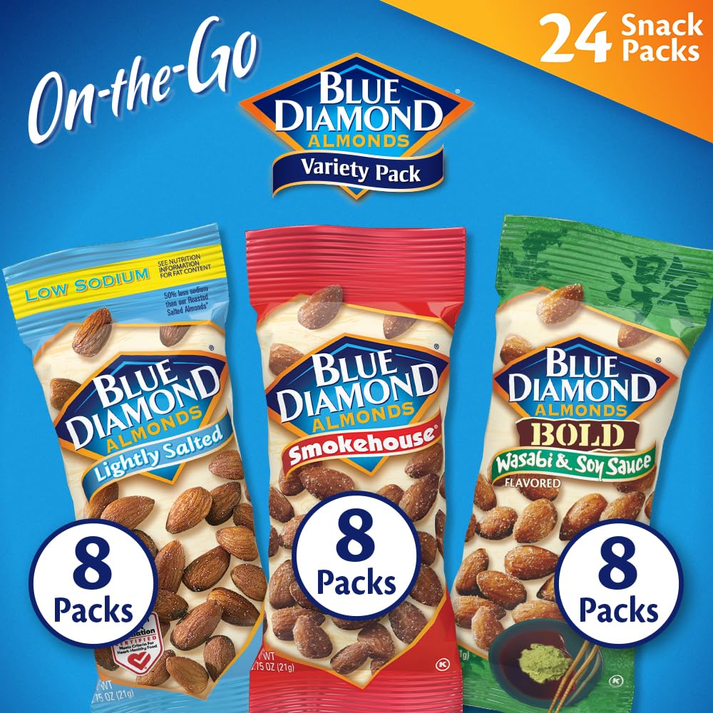 Blue Diamond Almonds Low Sodium Lightly Salted Snack Nuts, 40 Oz Resealable Bag (Pack of 1)