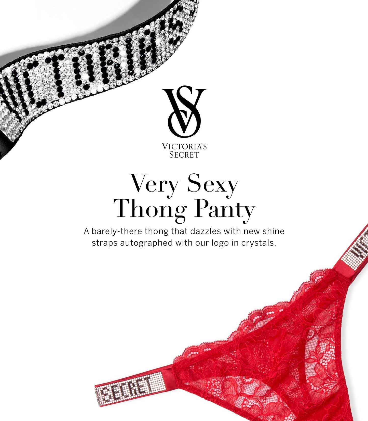 Victoria's Secret Shine Strap Thong, Underwear for Women (XS-XXL)