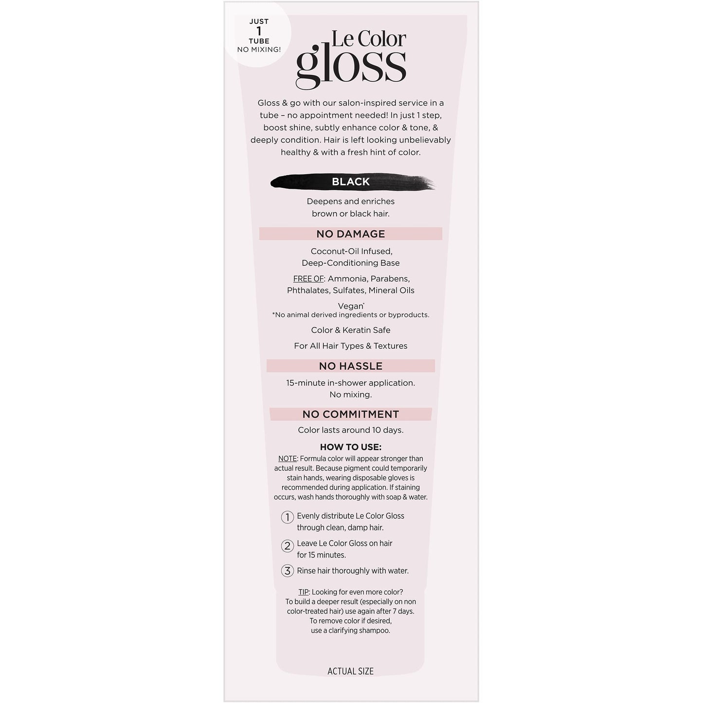 L'Oreal Paris Le Color Gloss One Step In-Shower Toning Hair Gloss, Neutralizes Brass, Conditions & Boosts Shine, Silver, 4 Ounce