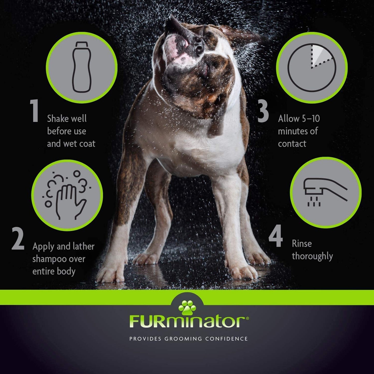 FURminator Ultra Premium deShedding Shampoo for Dogs Helps Reduce Excess Shedding, 16 oz