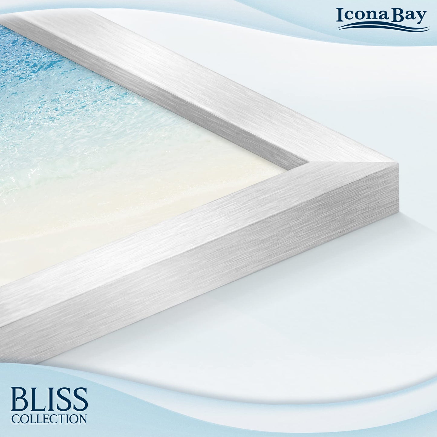 Icona Bay 5x7 Black Picture Frame, Modern Style Wood Composite Frame, Table Top or Wall Mount, Bliss Collection