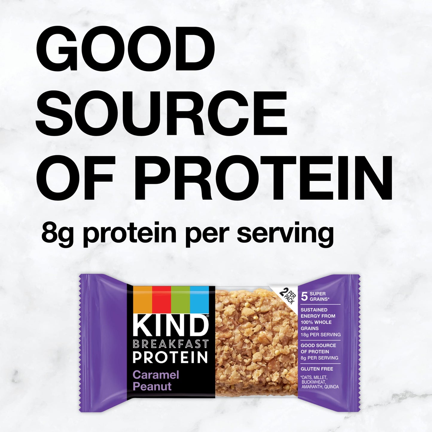 KIND Breakfast, Healthy Snack Bar, Almond Butter, Gluten Free Breakfast Bars, 8g Protein, 1.76 OZ Packs (6 Count)