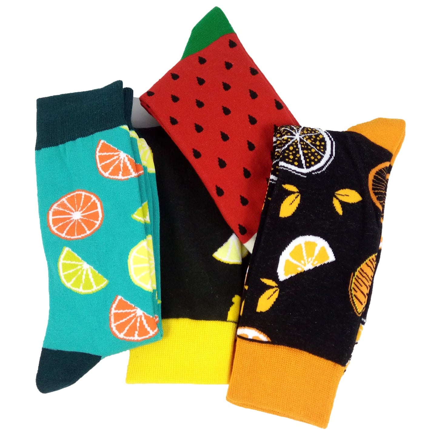 HSELL Mens Fun Patterned Dress Socks Funny Novelty Crazy Design Cotton Socks Gift for Men