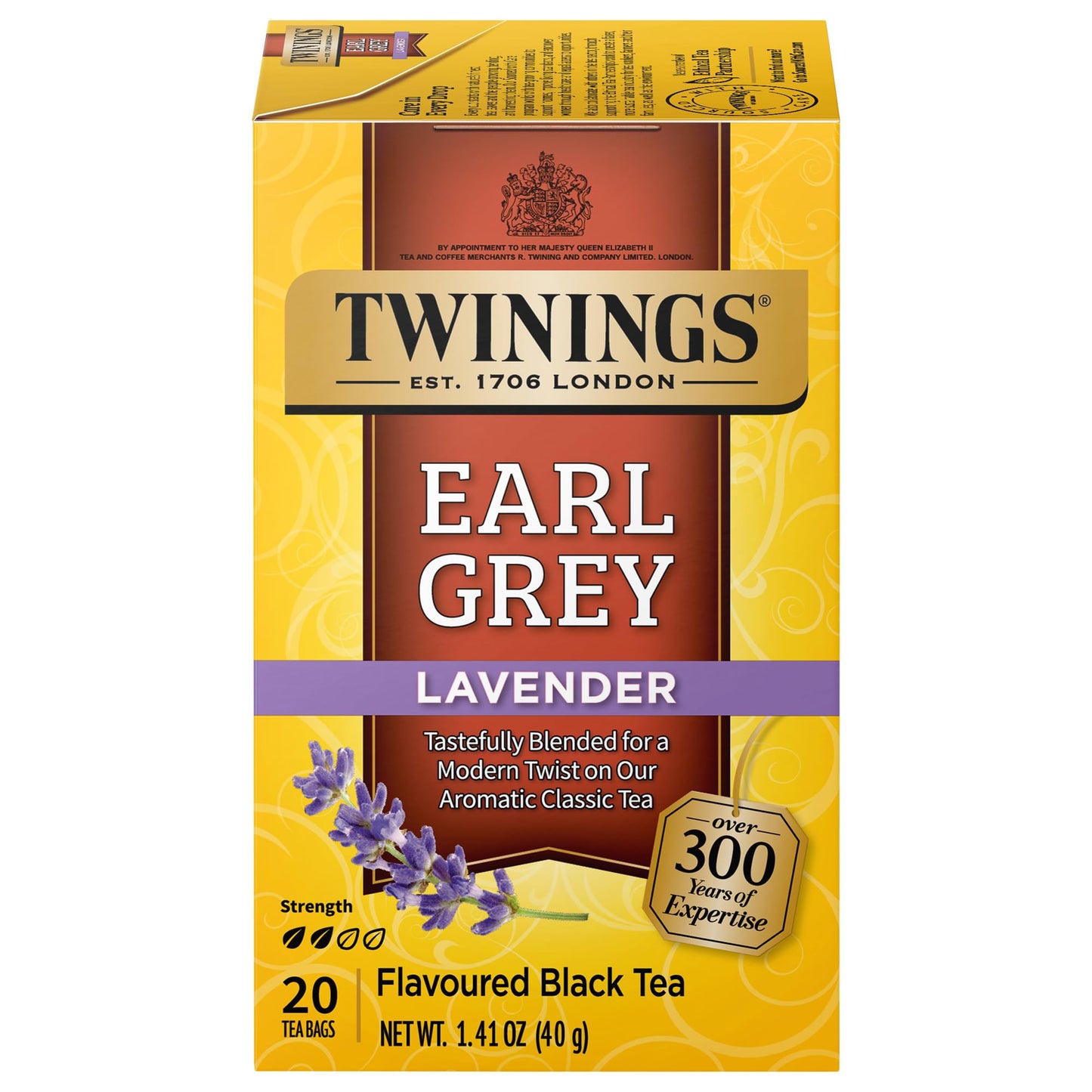 Twinings Decaffeinated English Breakfast Individually Wrapped Black Tea Bags, 20 Count Pack of 6, Flavourful & Robust