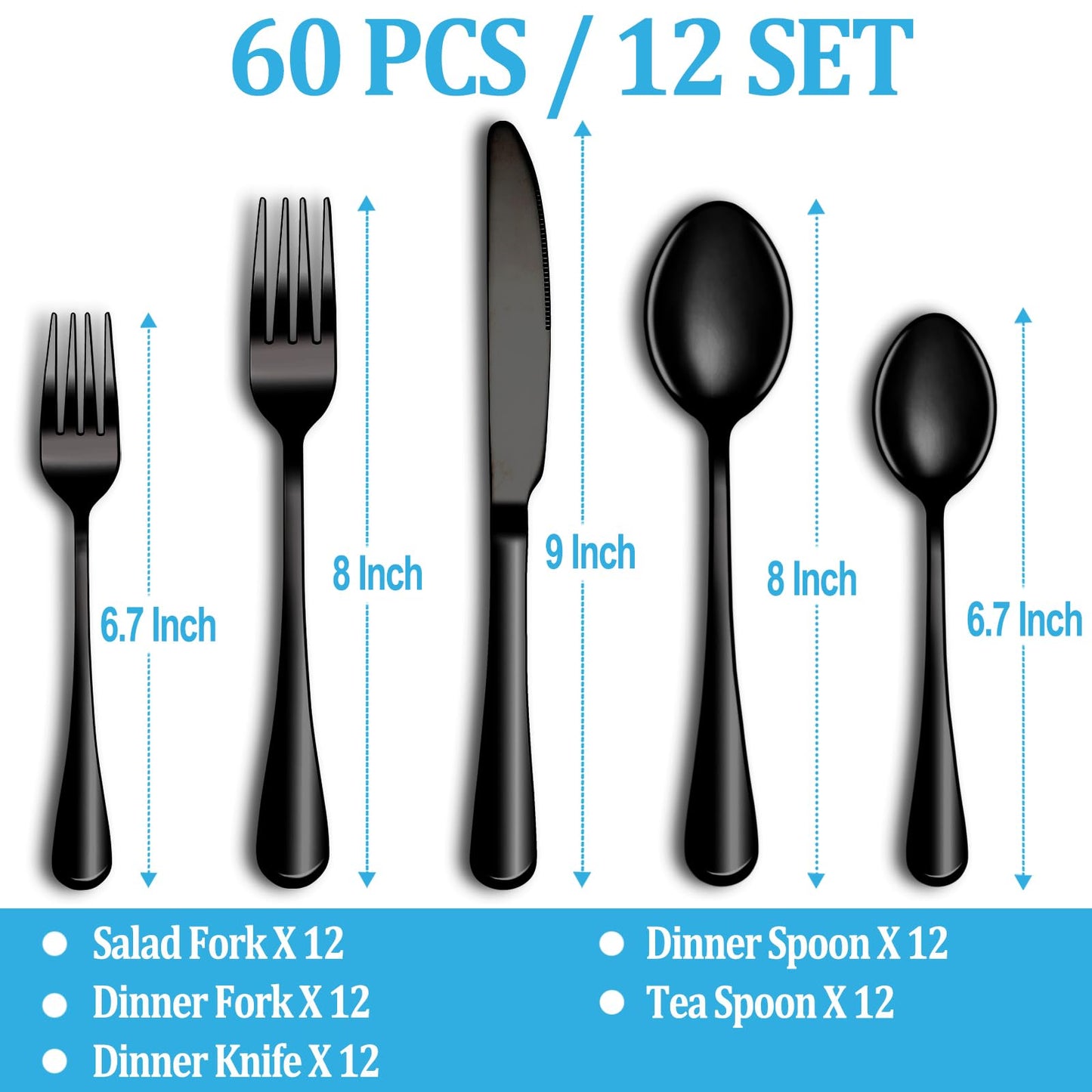 30 Piece Silverware Set Service for 6,Premium Stainless Steel Flatware Set,Mirror Polished Cutlery Utensil Set,Durable Home Kitchen Eating Tableware Set,Include Fork Knife Spoon Set,Dishwasher Safe