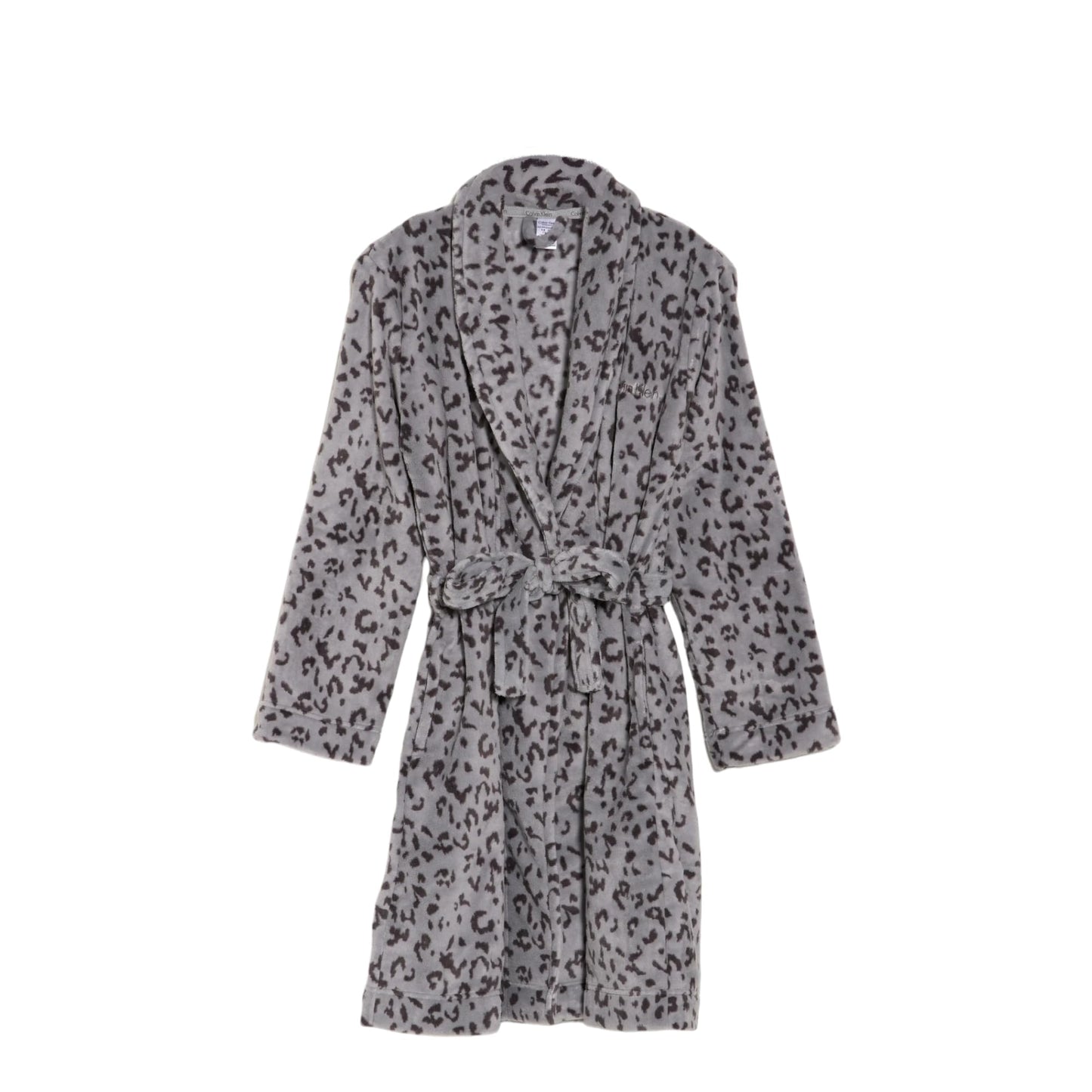 Calvin Klein Women's Logo Belted Fluffy Soft Robe