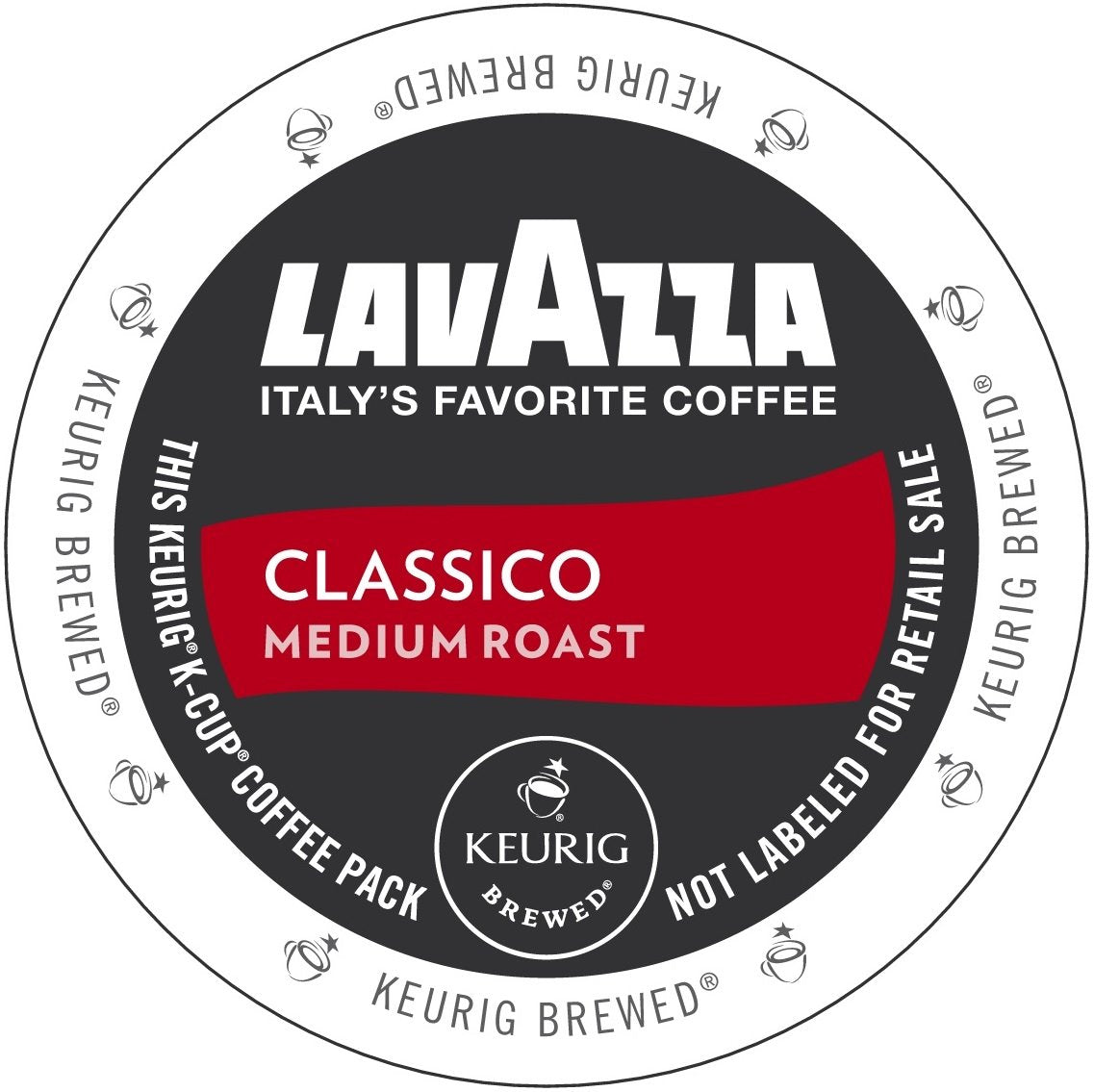 Lavazza Classico Single-Serve Coffee K-Cup® Pods for Keurig® Brewer, Caps Classico, 32 Count, Full-bodied medium roast with rich flavor and notes of dried fruit, Value Pack