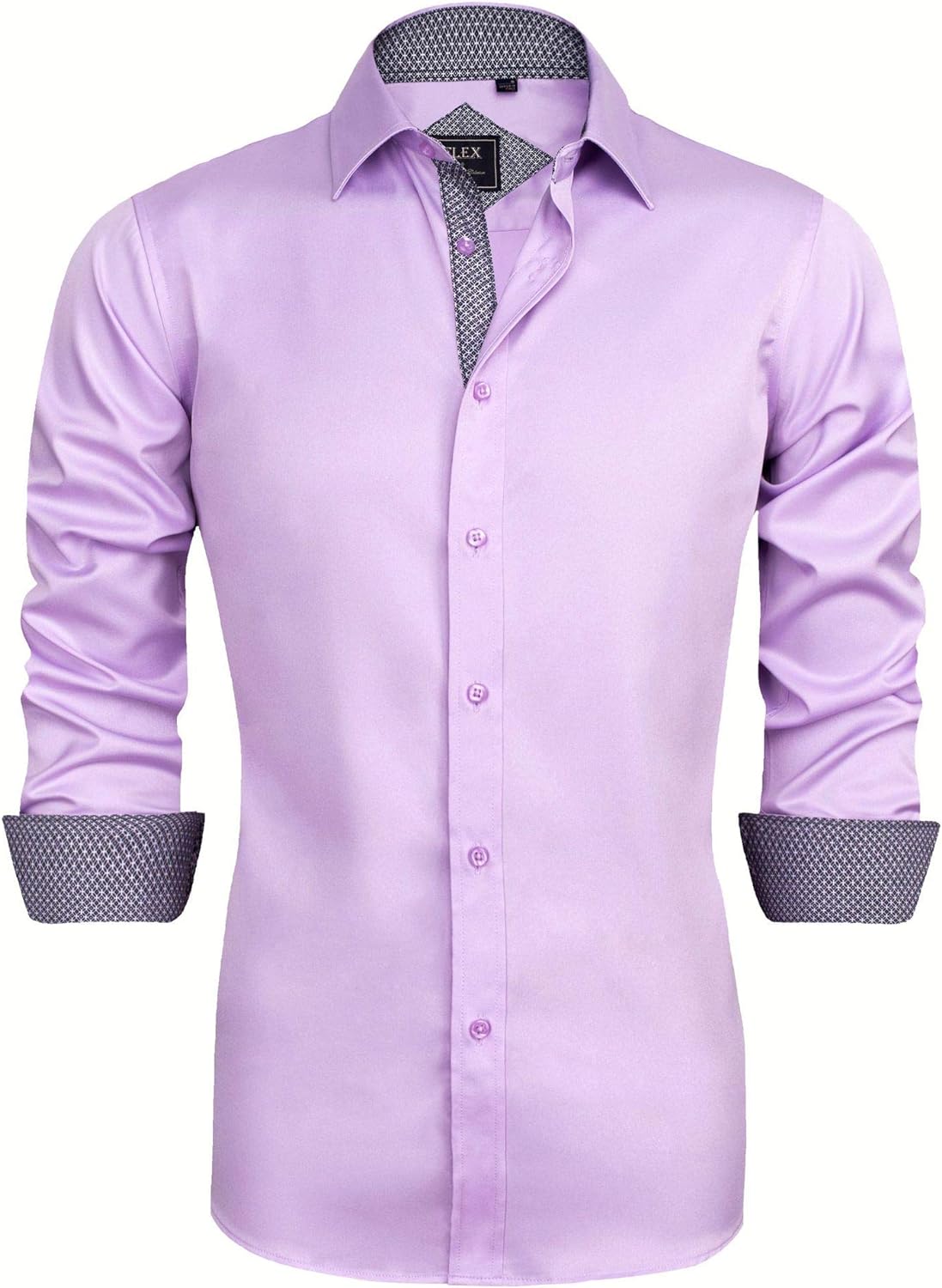 J.VER Men's Casual Long Sleeve Stretch Dress Shirt Wrinkle-Free Regular Fit Button Down Shirts