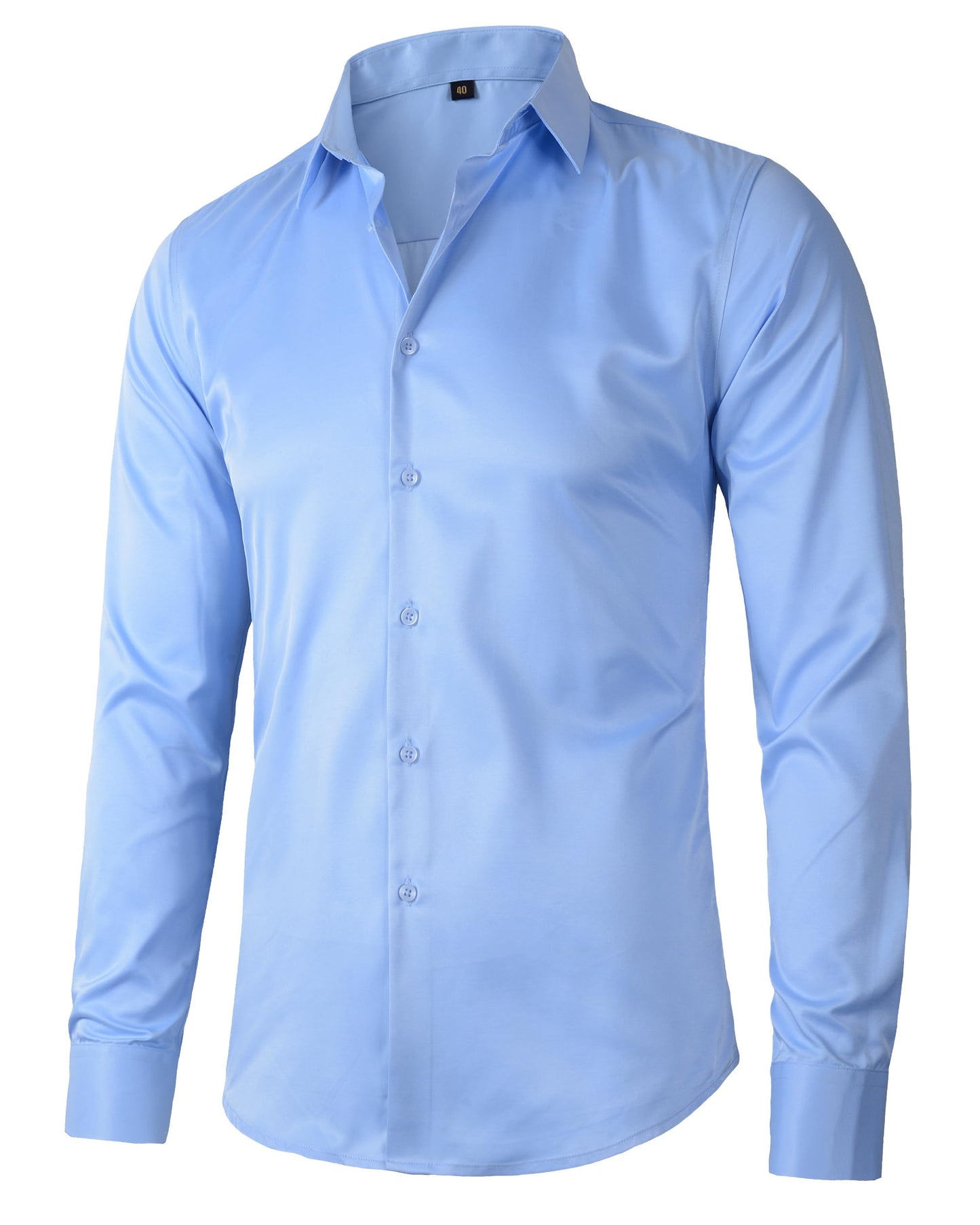 Beninos Mens Long Sleeve Slim Fit Dress Shirts