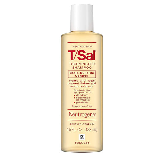 Neutrogena T/Sal Therapeutic Shampoo for Scalp Build-Up Control with Salicylic Acid, Scalp Treatment for Dandruff, Scalp Psoriasis & Seborrheic Dermatitis Relief, 4.5 fl. oz