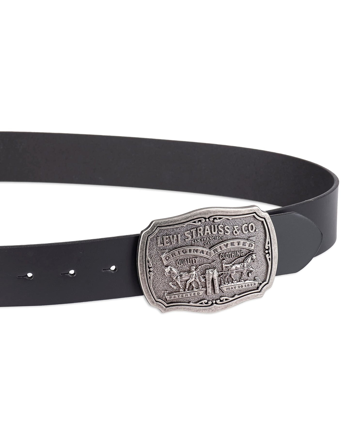 Levi's Men's Everyday Jean Belt with Removable Plaque Buckle