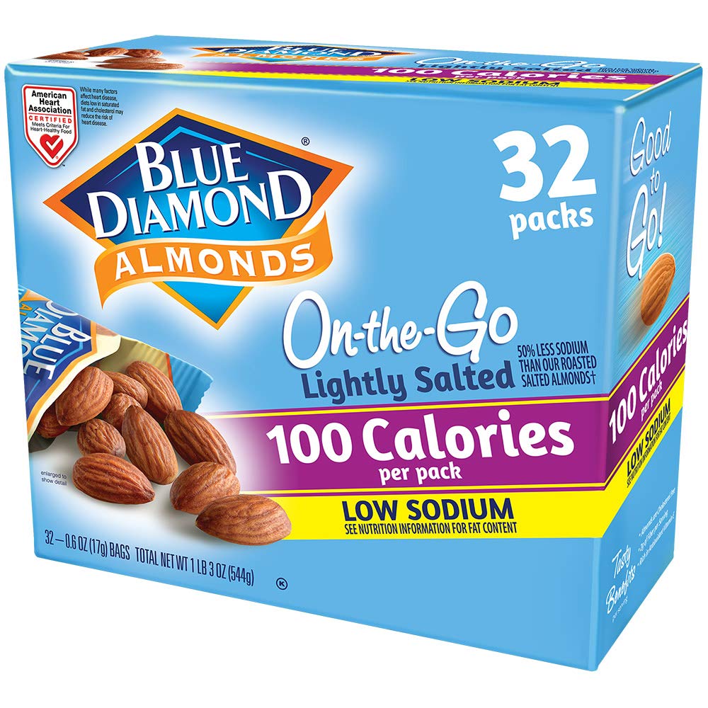 Blue Diamond Almonds Low Sodium Lightly Salted Snack Nuts, 40 Oz Resealable Bag (Pack of 1)