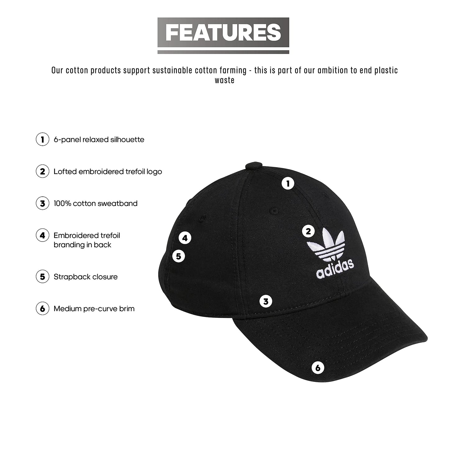 adidas Originals Men's Relaxed Fit Strapback Hat