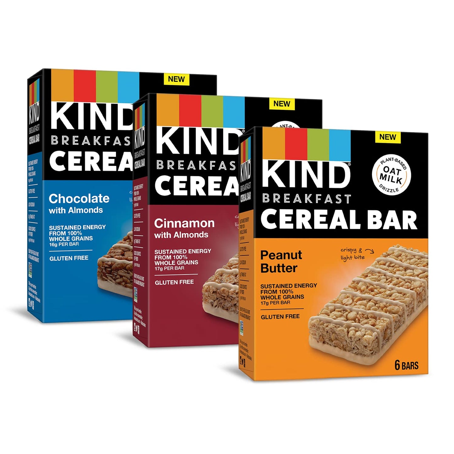 KIND Breakfast, Healthy Snack Bar, Almond Butter, Gluten Free Breakfast Bars, 8g Protein, 1.76 OZ Packs (6 Count)