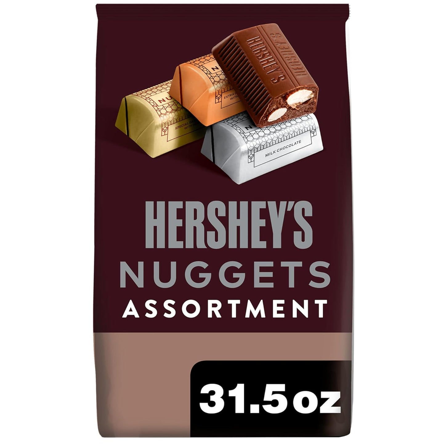 HERSHEY'S NUGGETS Assorted Chocolate Candy Party Pack, 31.5 oz