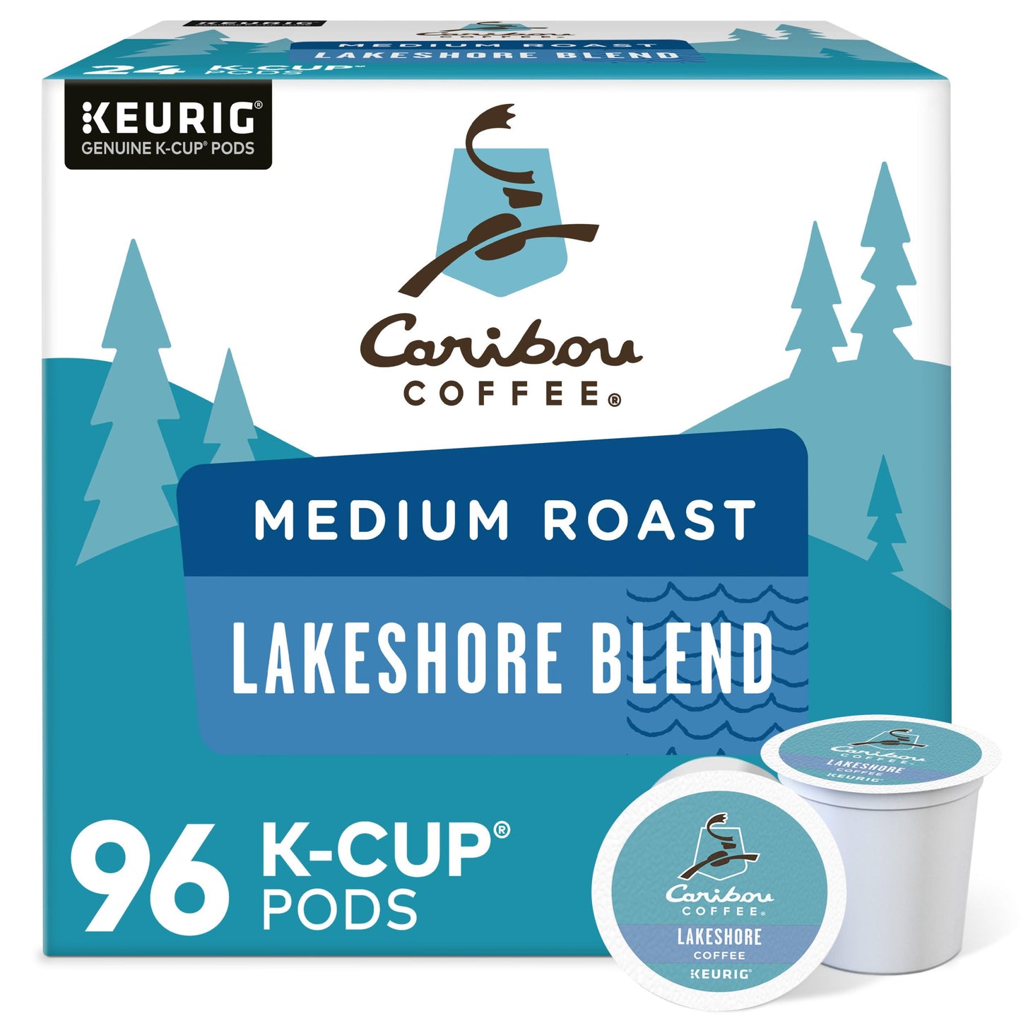 Caribou Coffee Caribou Blend, Keurig Single-Serve K-Cup Pods, Medium Roast Coffee, 32 Count