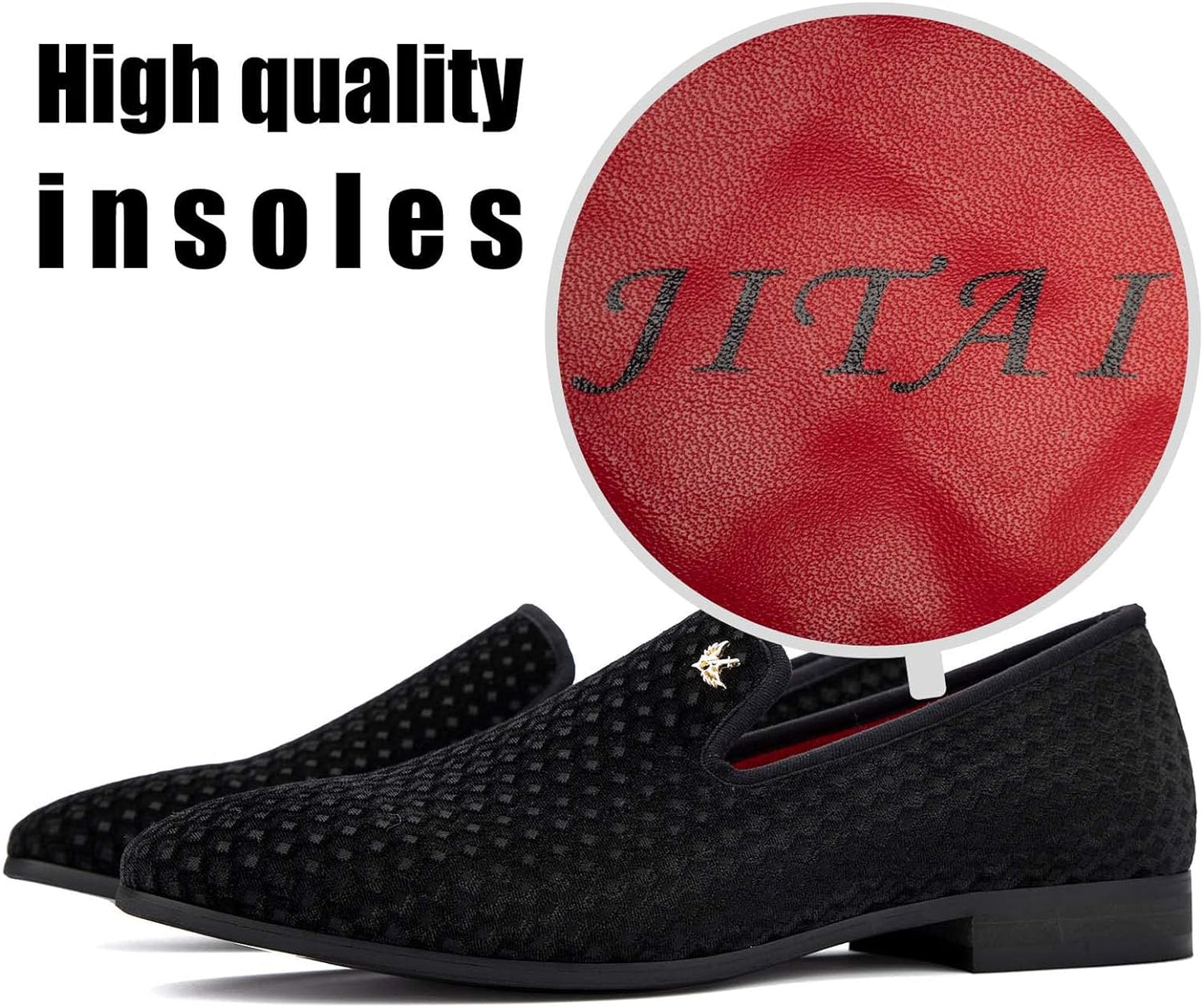 JITAI Luxury Men Shoes Black Loafers Leather Men 's Casual Shoes Brand Comfortable