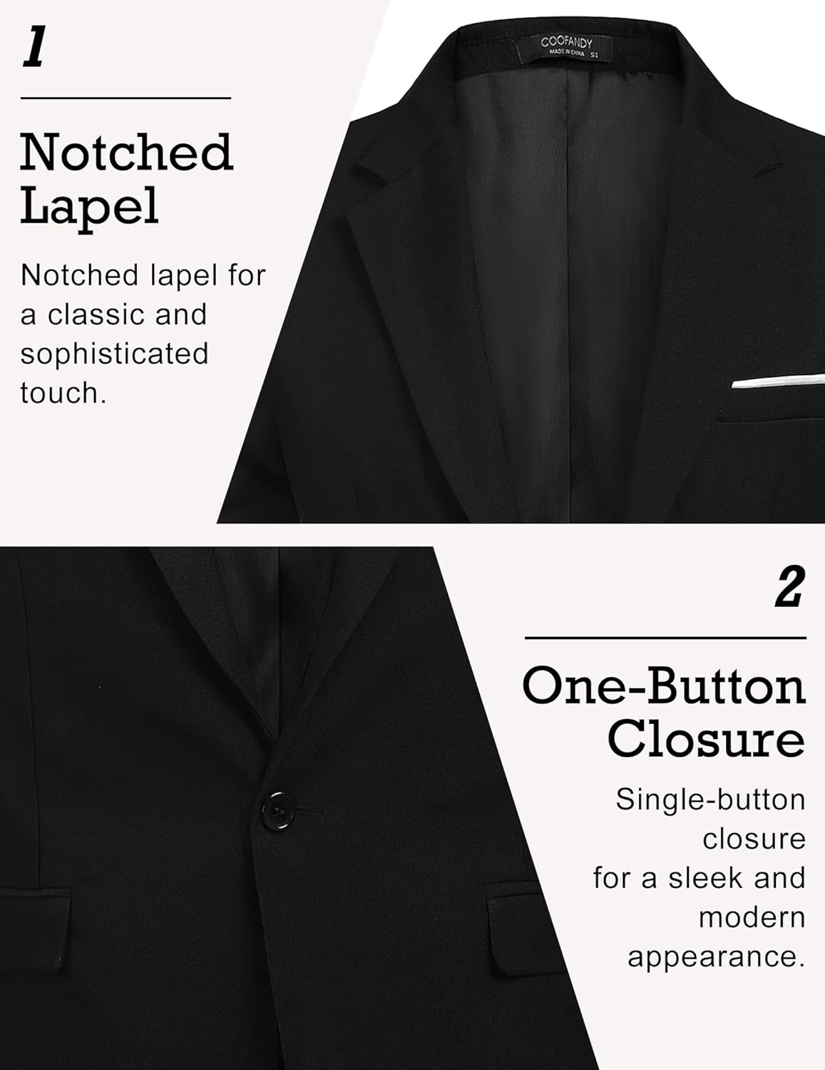 COOFANDY Men's Blazer Casual Sport Coats Slim Fit One Button Suit Jacket Lightweight Sports Jacket