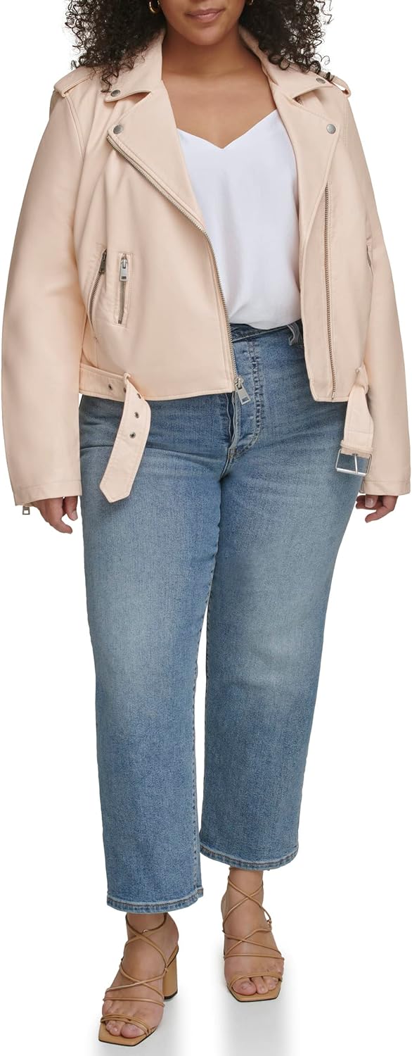 Levi's Women's Belted Faux Leather Moto Jacket (Regular & Plus Size)