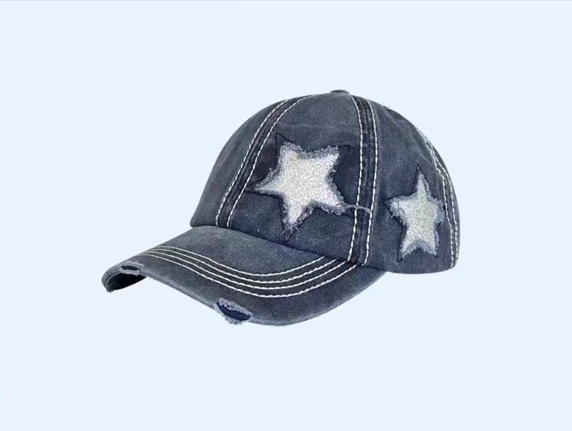 Women's Retro Leisure Ripped Baseball Hat