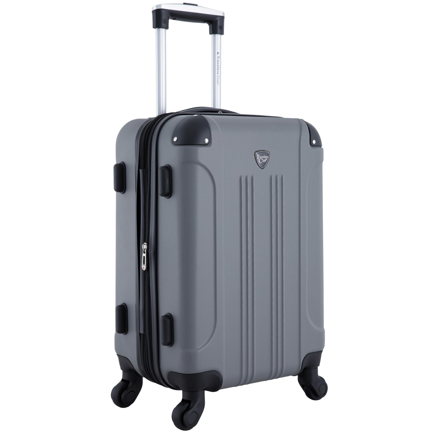 Travelers Club Chicago Hardside Expandable Spinner Luggages, Black, 20" Carry-On