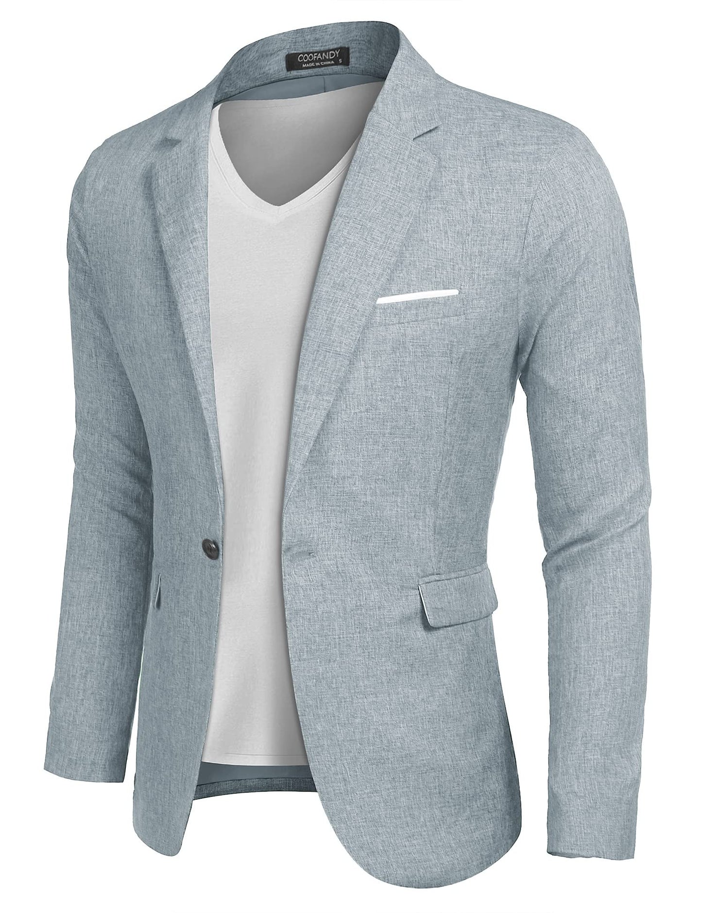 COOFANDY Men's Blazer Casual Sport Coats Slim Fit One Button Suit Jacket Lightweight Sports Jacket