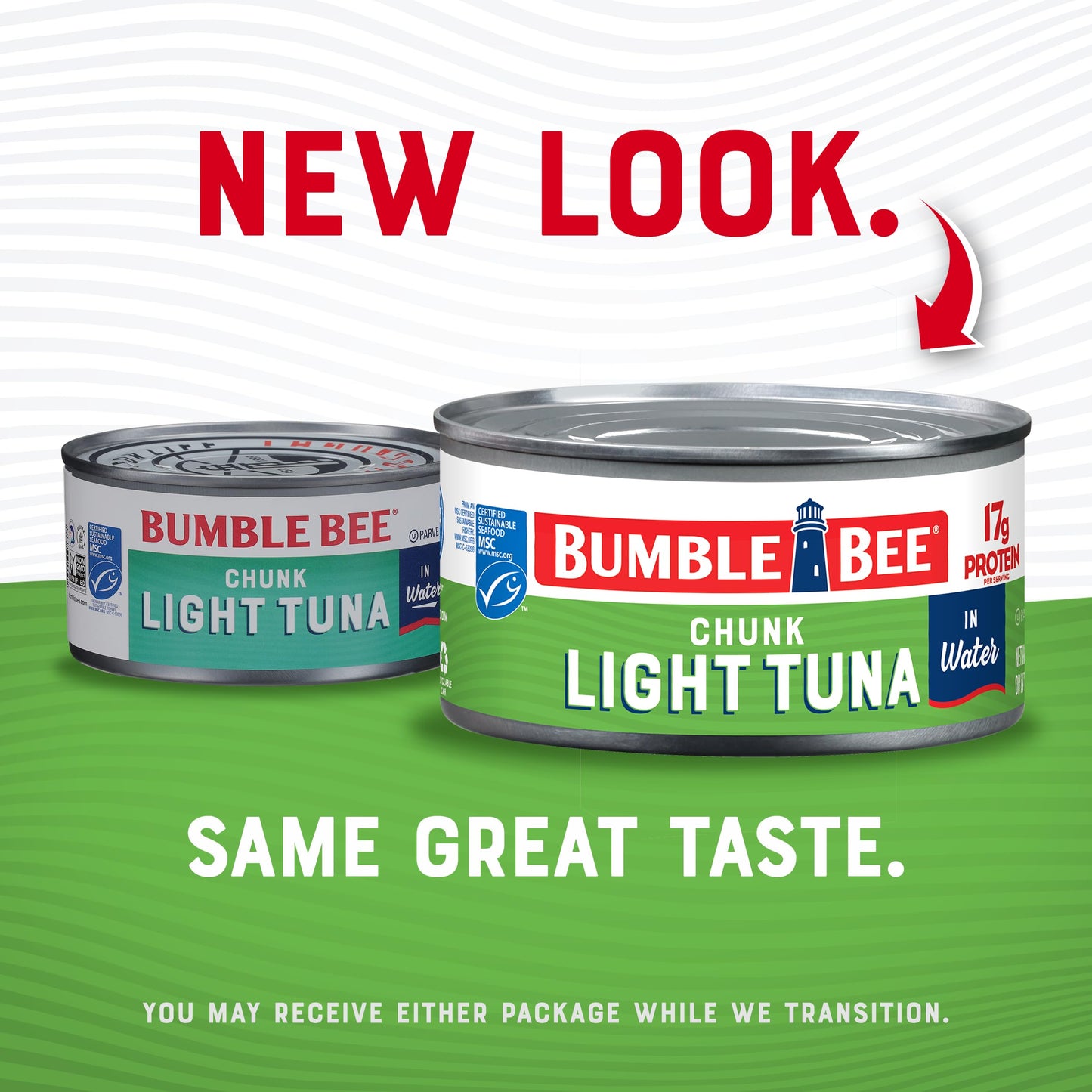 Bumble Bee Chunk Light Tuna In Water, 5 oz Cans (Pack of 24) - Wild Caught - 22g Protein Per Serving - Non-GMO Project Verified, Gluten Free, Kosher - Great For Tuna Salad & Recipes