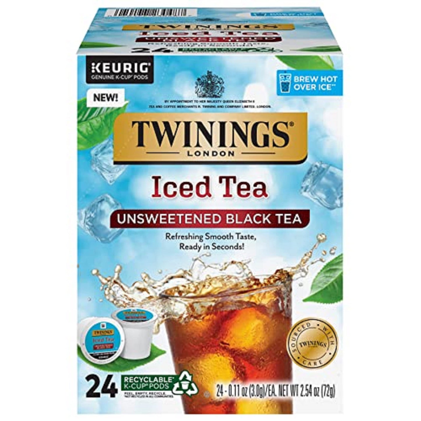 Twinings English Breakfast Tea K-Cup Pods for Keurig, Caffeinated, Smooth, Flavourful, Robust Black Tea, 24 Count (Pack of 1), Enjoy Hot or Iced