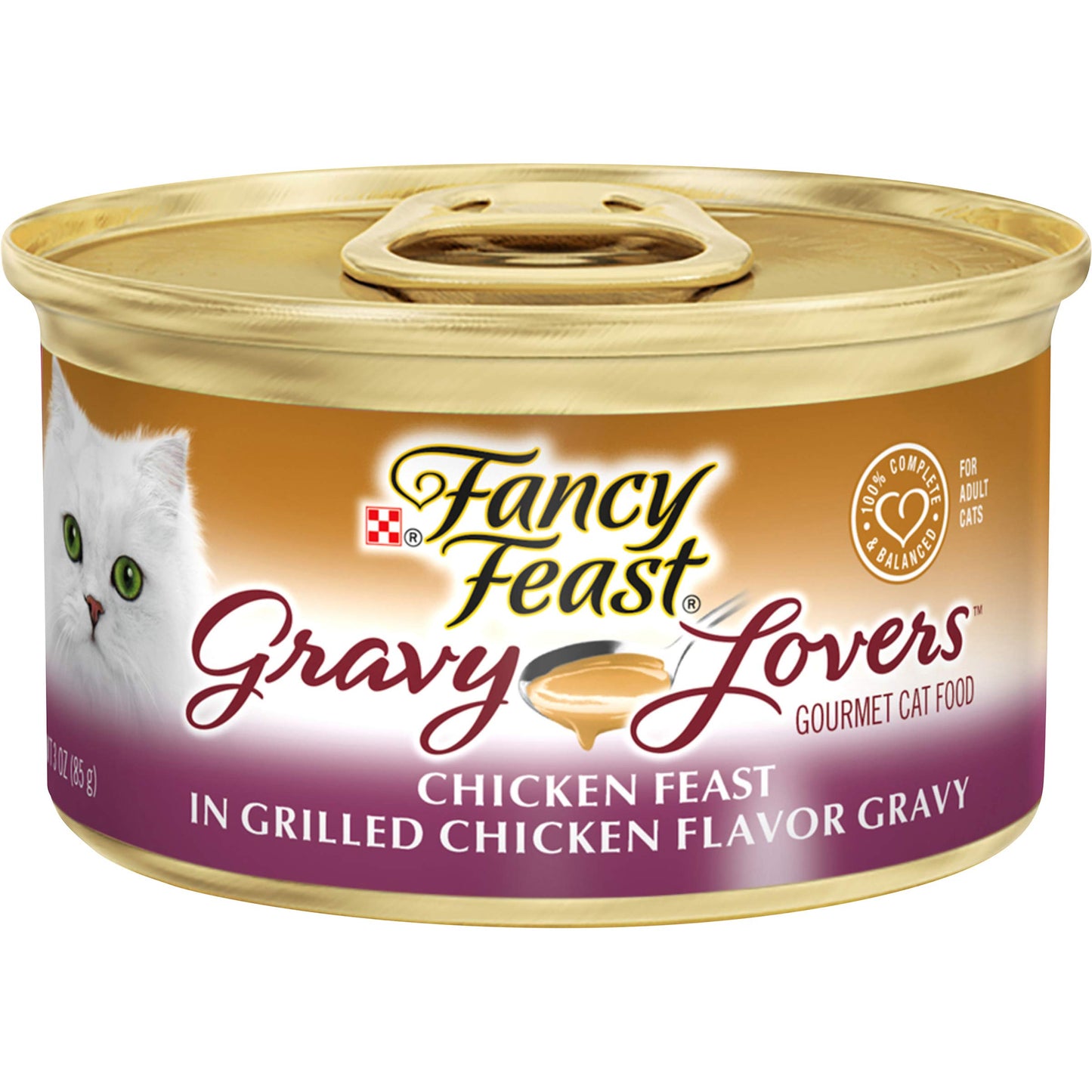 Purina Fancy Feast Gravy Lovers Poultry and Beef Gourmet Wet Cat Food Variety Pack - (Pack of 24) 3 oz. Cans