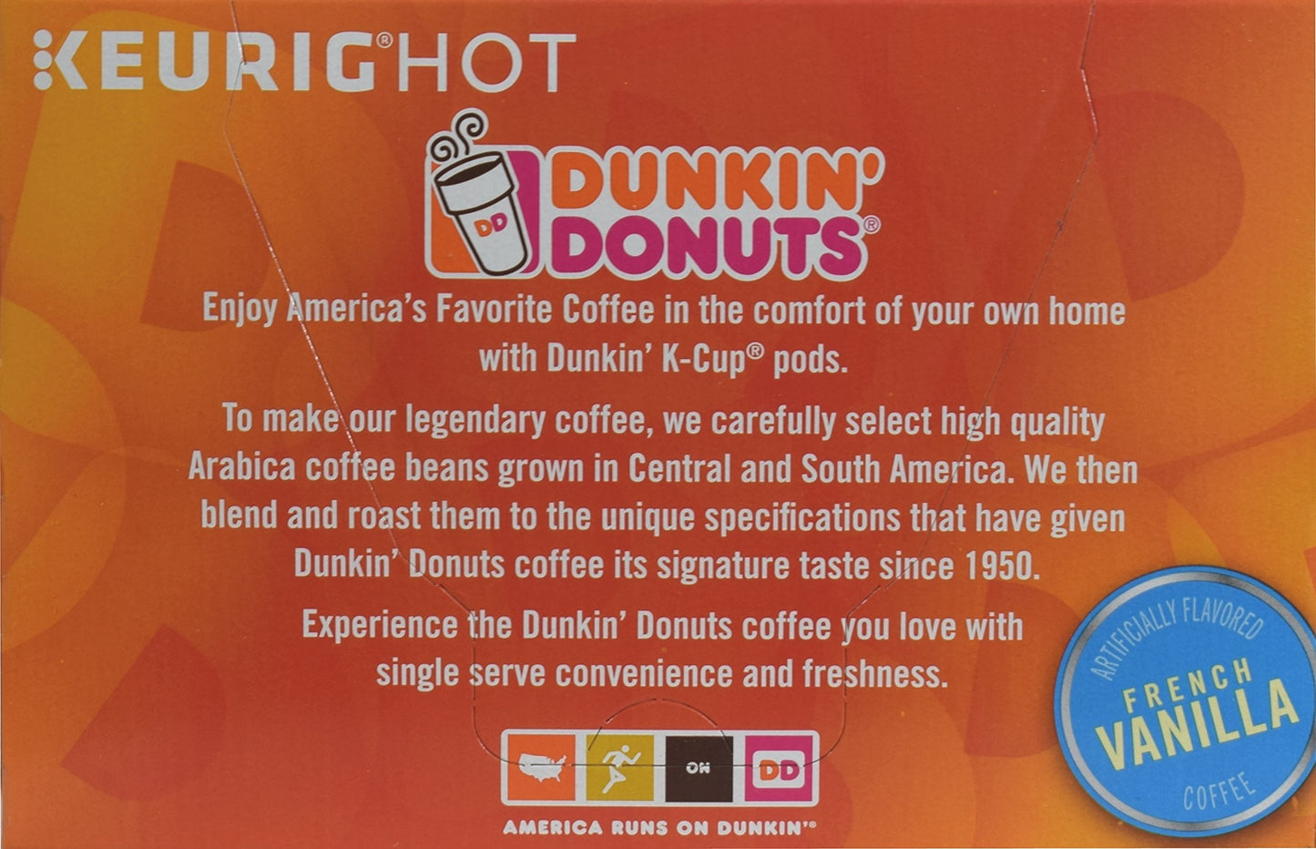 Dunkin' Original Blend Single Serve Keurig K-Cup Pods, Medium Roast Coffee, 60 Pods total (6 Boxes of 10)