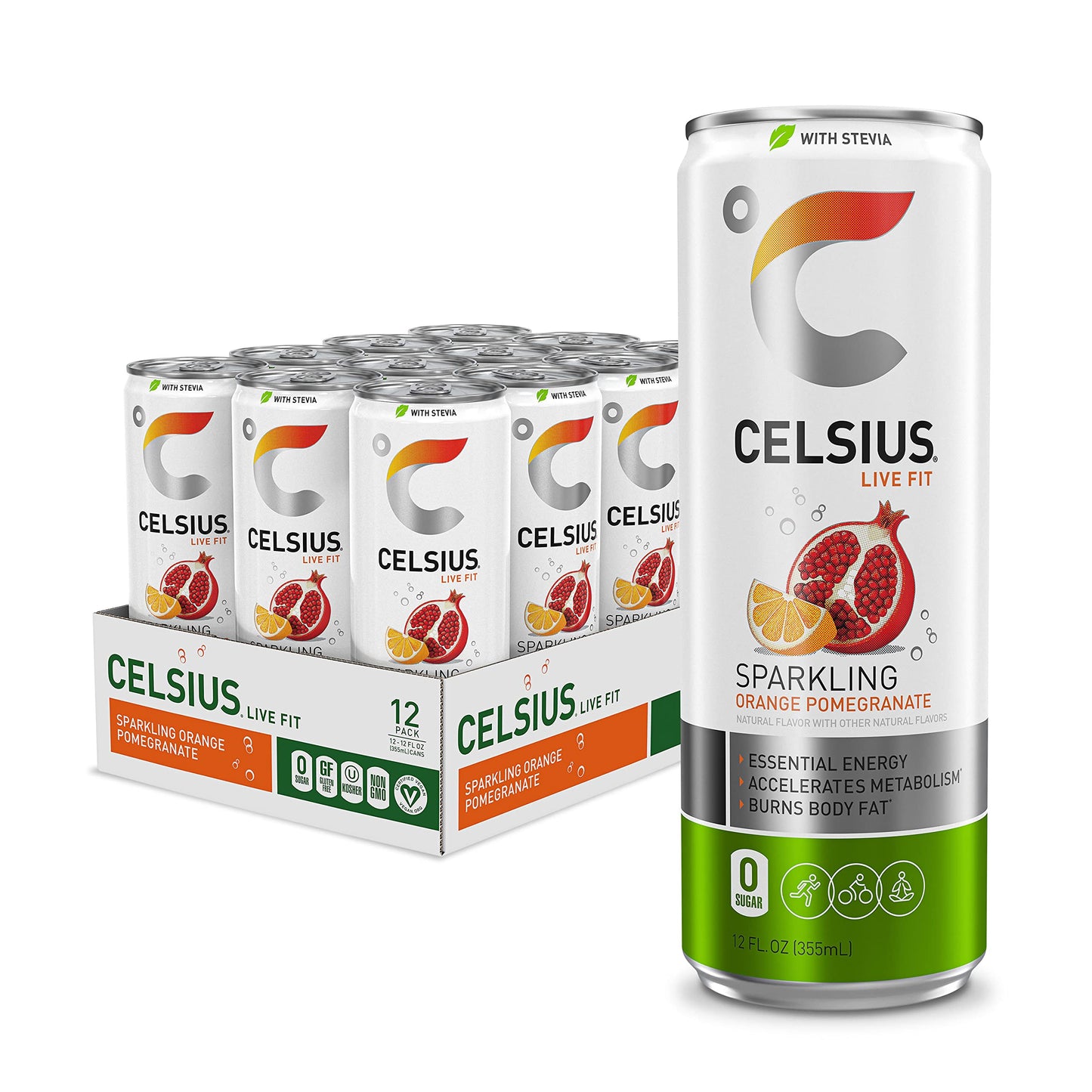 CELSIUS Assorted Flavors Official Variety Pack, Functional Essential Energy Drinks, 12 Fl Oz (Pack of 12)