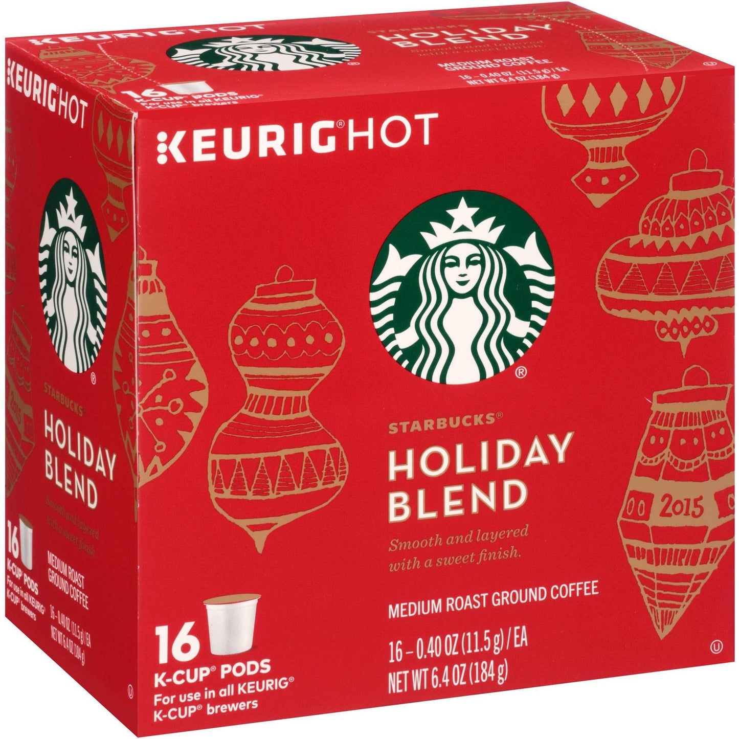 Starbucks K-Cup Coffee Pods—Medium Roast Coffee—Pike Place Roast for Keurig Brewers—100% Arabica—4 boxes (96 pods total)