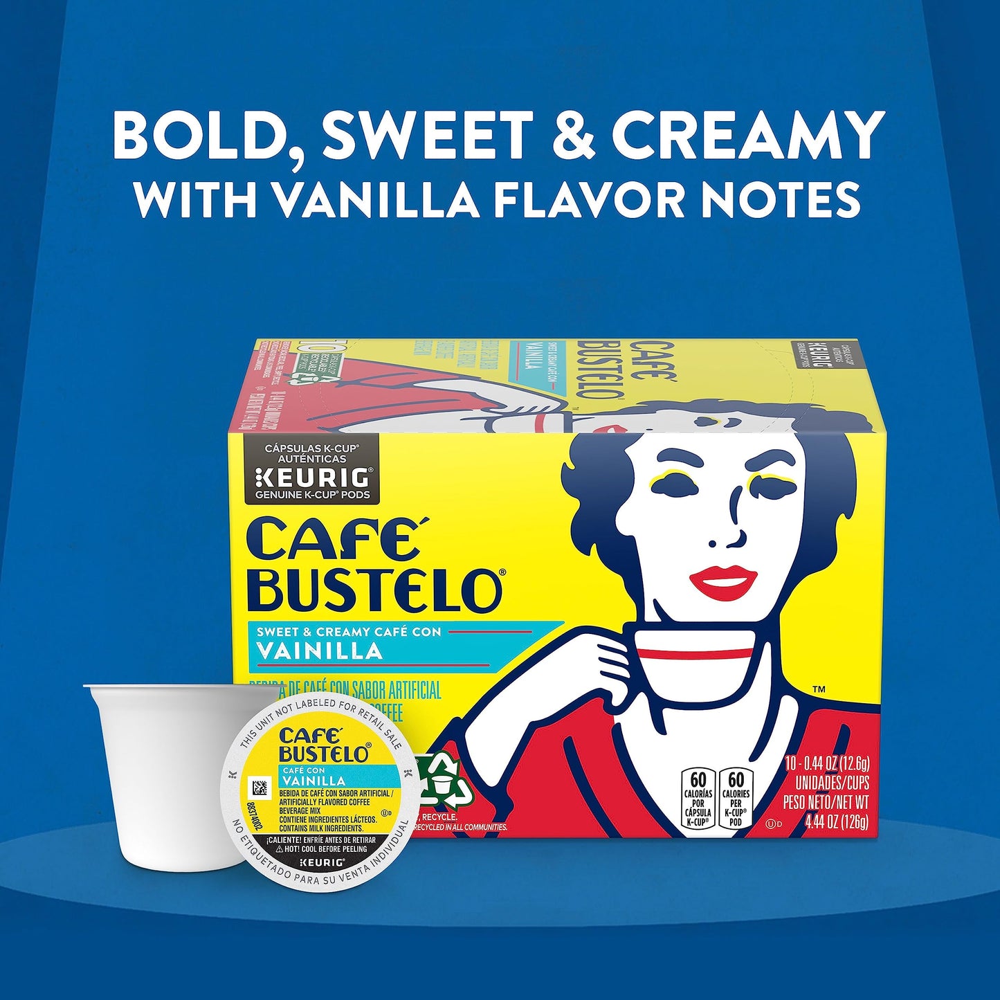 Café Bustelo Espresso Style Dark Roast Coffee, 72 Keurig K-Cup Pods