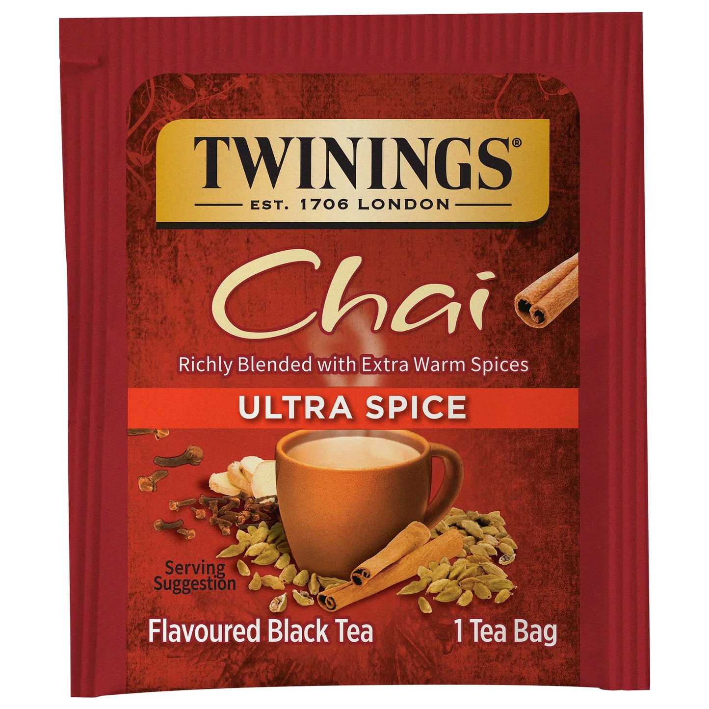 Twinings Decaffeinated English Breakfast Individually Wrapped Black Tea Bags, 20 Count Pack of 6, Flavourful & Robust