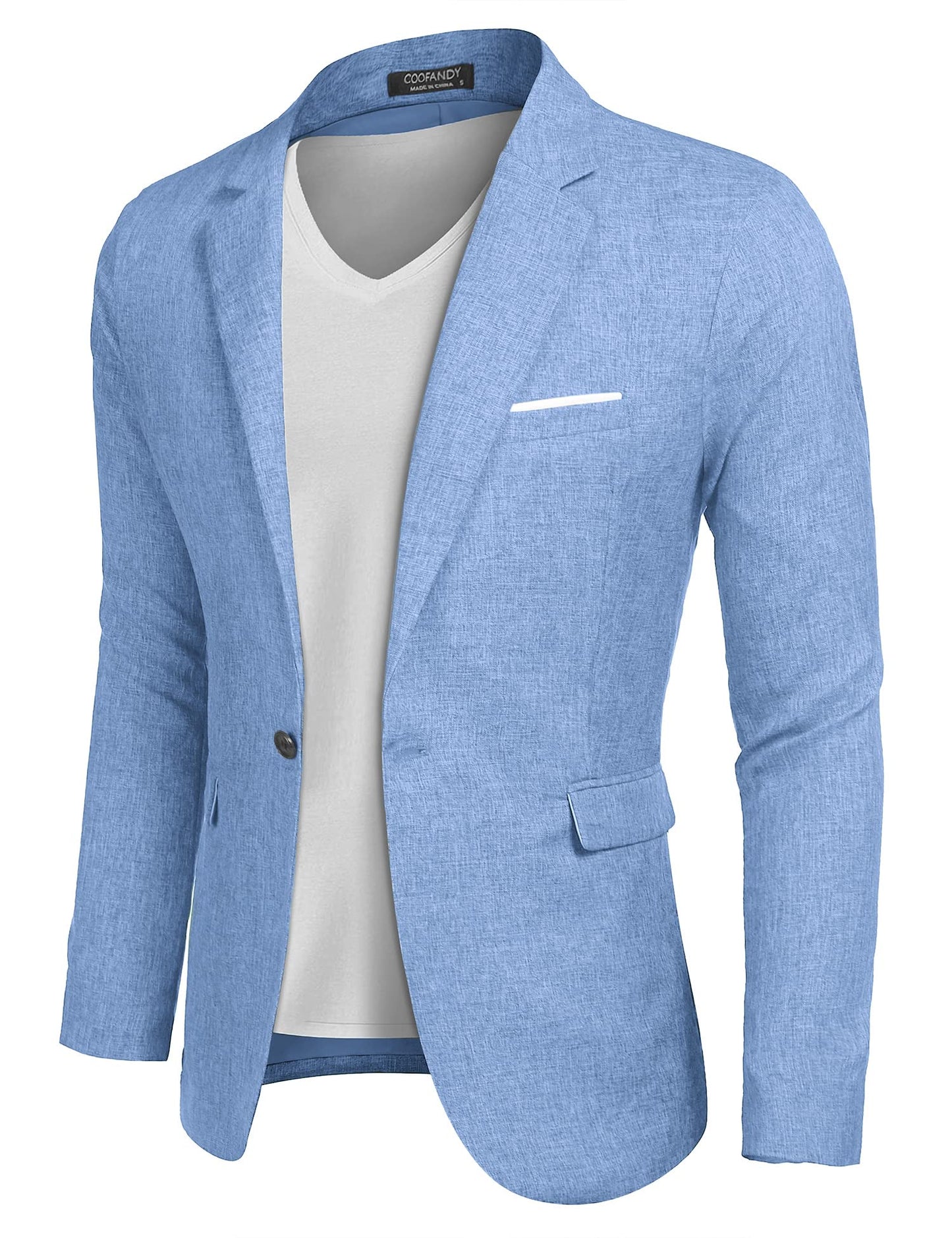 COOFANDY Men's Blazer Casual Sport Coats Slim Fit One Button Suit Jacket Lightweight Sports Jacket