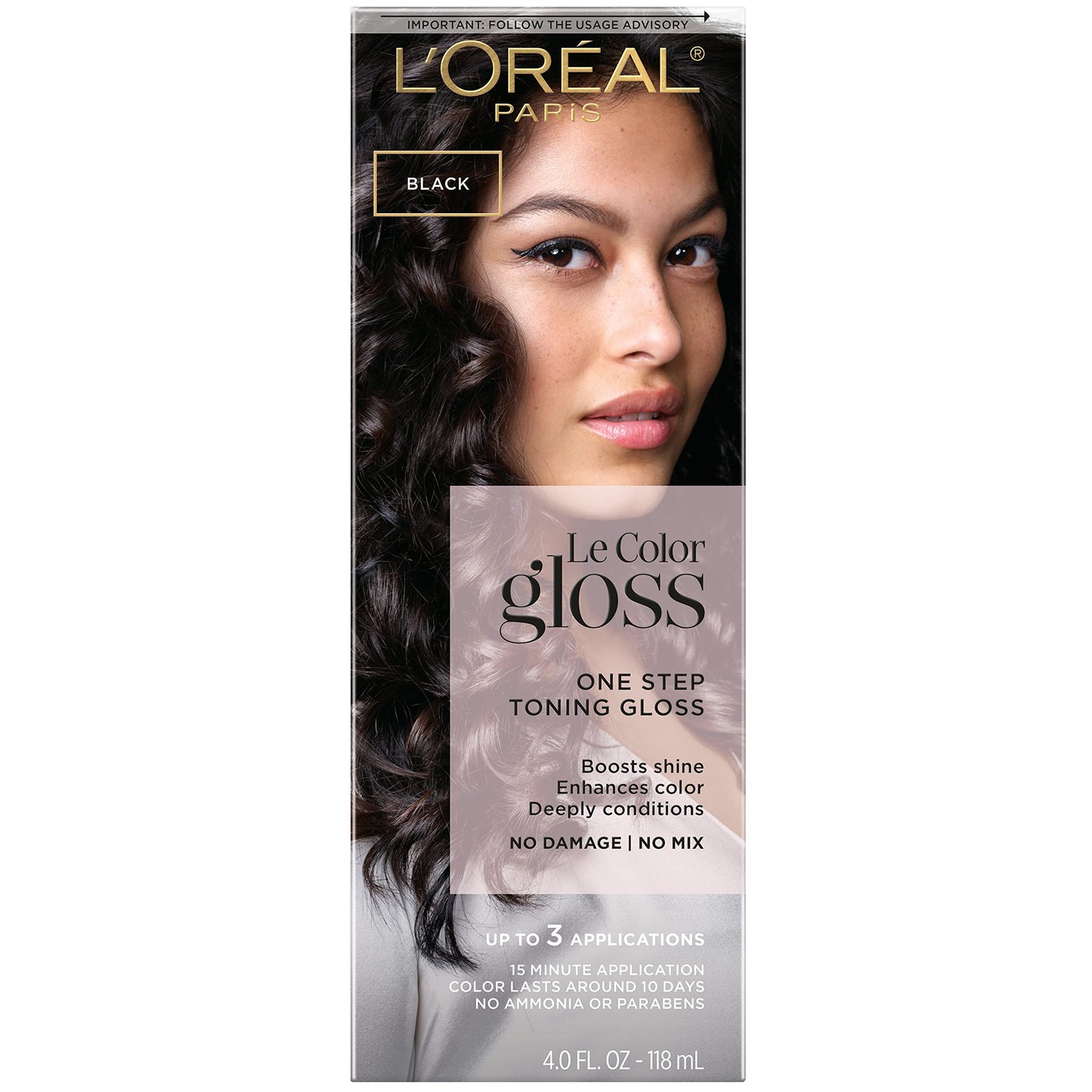 L'Oreal Paris Le Color Gloss One Step In-Shower Toning Hair Gloss, Neutralizes Brass, Conditions & Boosts Shine, Silver, 4 Ounce