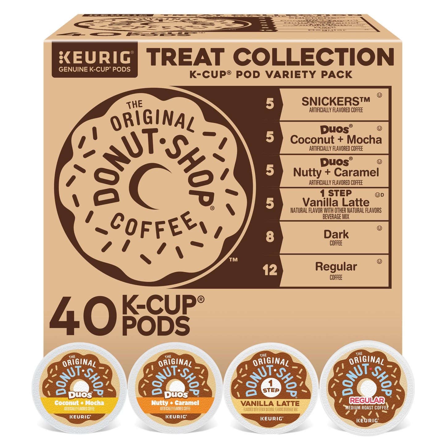 Keurig Coffee Lovers' Collection Sampler Pack, Single-Serve K-Cup Pods, Compatible with all Keurig 1.0/Classic, 2.0 and K-Café Coffee Makers, Variety Pack, 40 Count