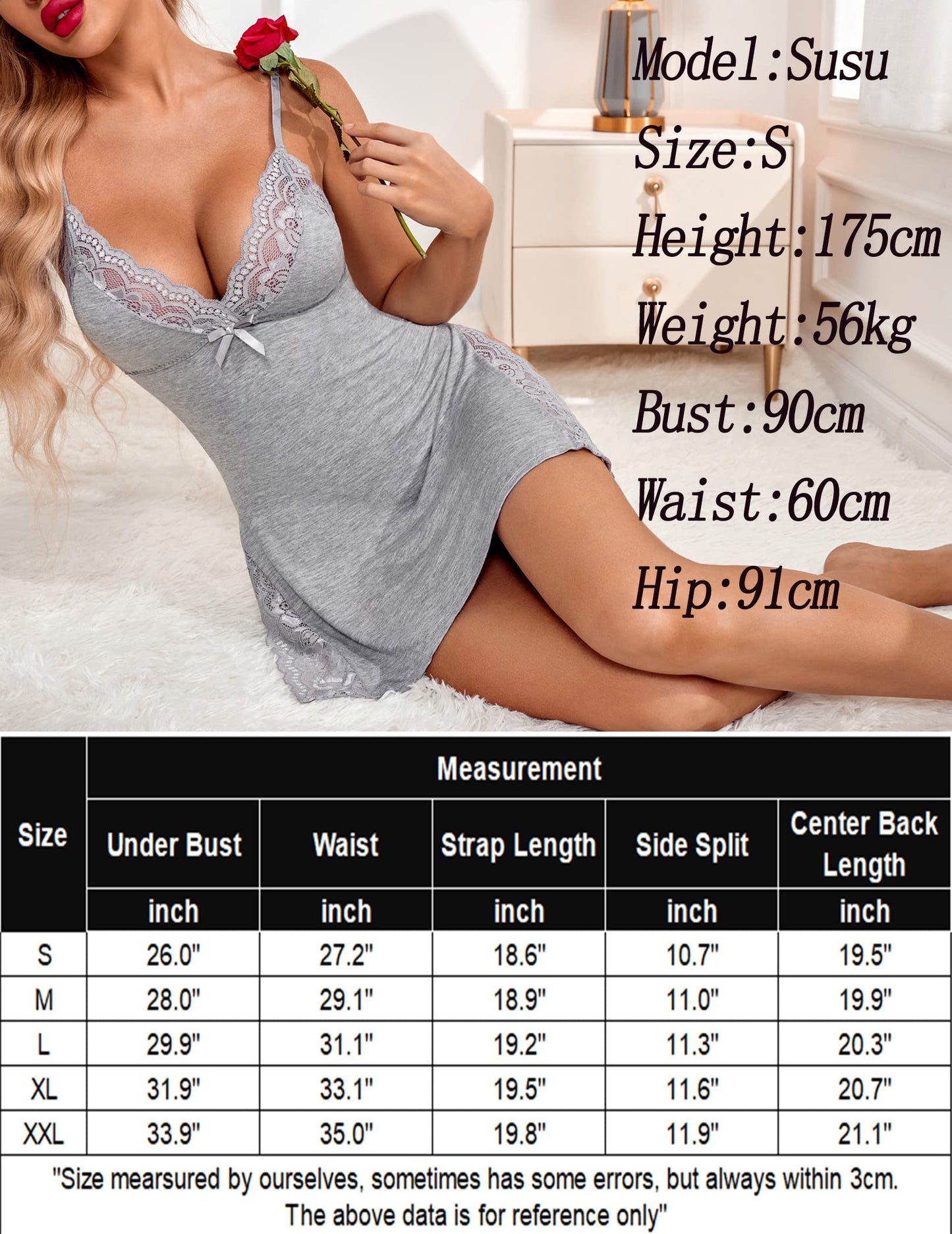 Avidlove Women's Lingerie Sexy Nightwear Spaghetti Strap Nightgown Babydoll Chemise